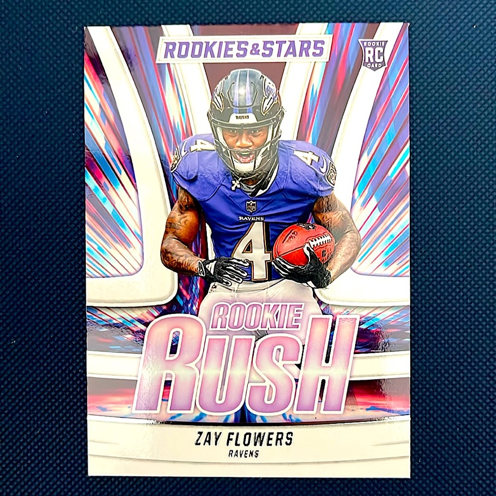 Zay Flowers 2023 Panini Rookies/Stars Rush Baltimore Ravens NFL Football Card